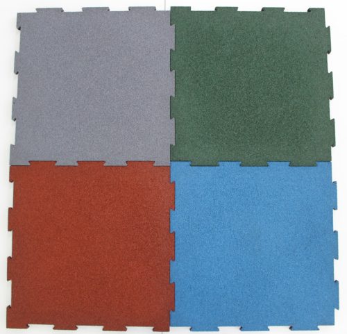 Interlock Rubber Tiles-CC-F0120-Size 500x500x30mm